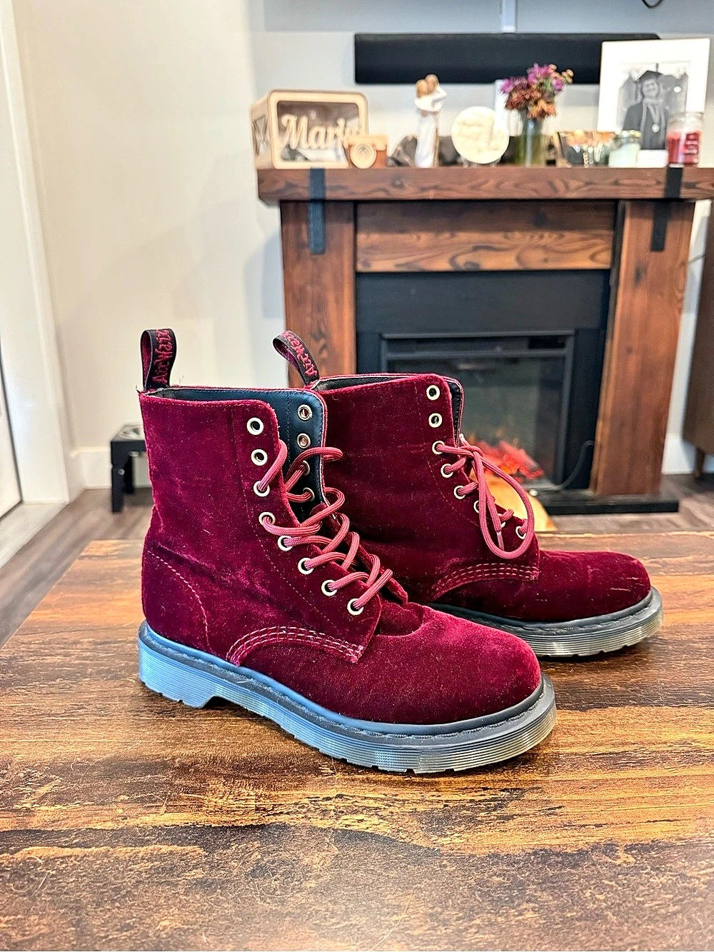 Dr. Martens 1460 Pascal Velvet Ankle Boots US Women’s 7